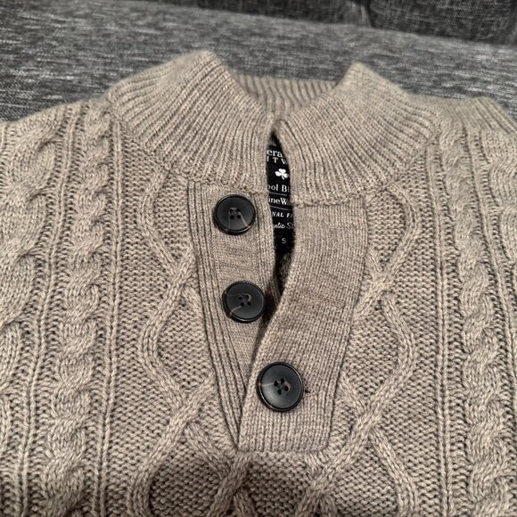 Men's NWOT Emerald Isle Knitwear Wool Blend Irish Burren Sweater Small Sweater - Picture 5 of 10